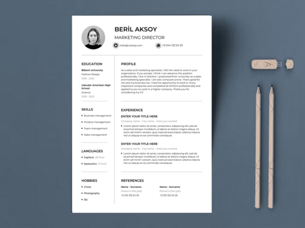 Minimalist Resume with Photo (Copy) - Image 2